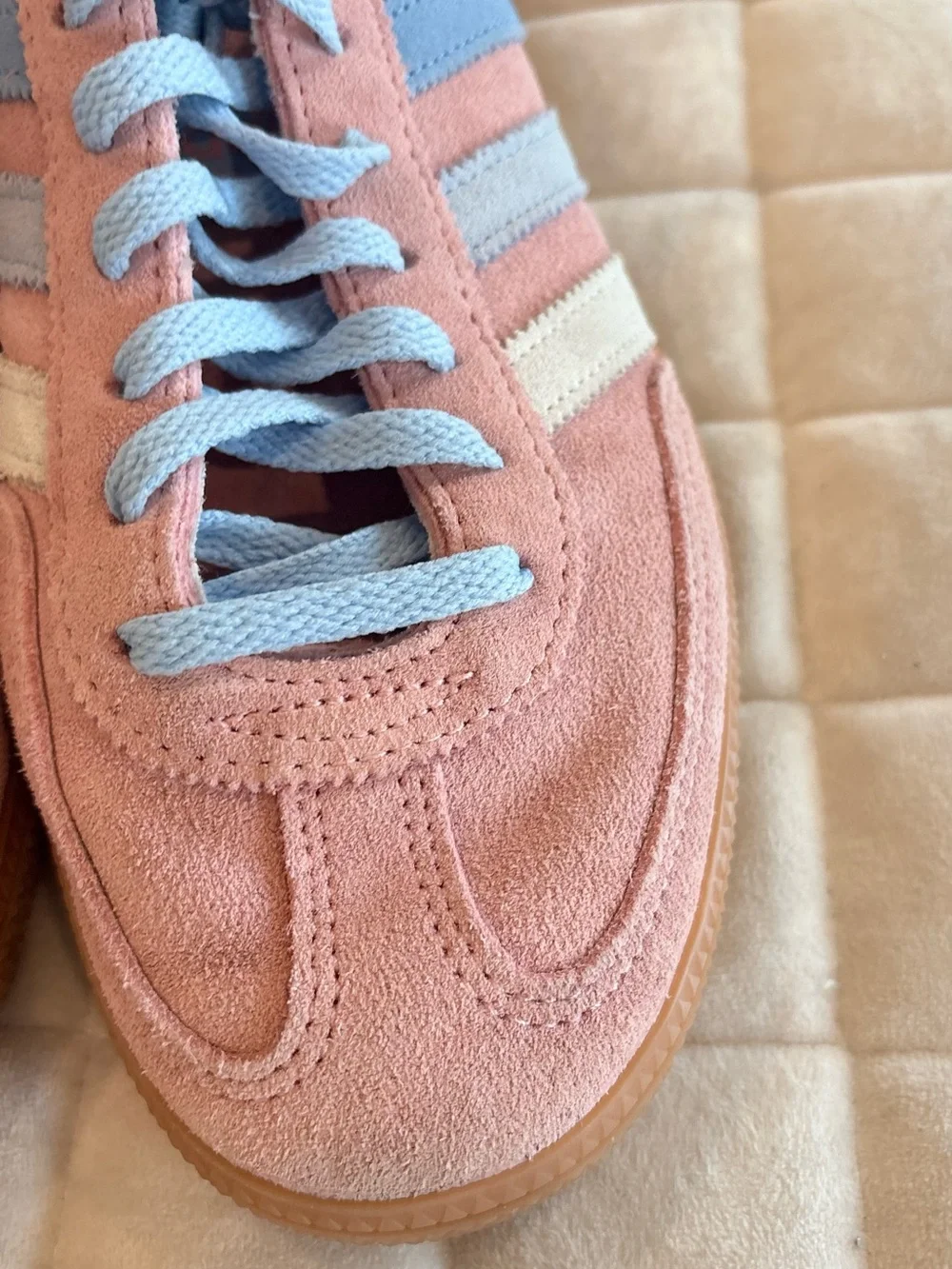 adidas Handball Spezial Semi Pink Spark Blue IG1974 Women Size 8.5 Suede Retro